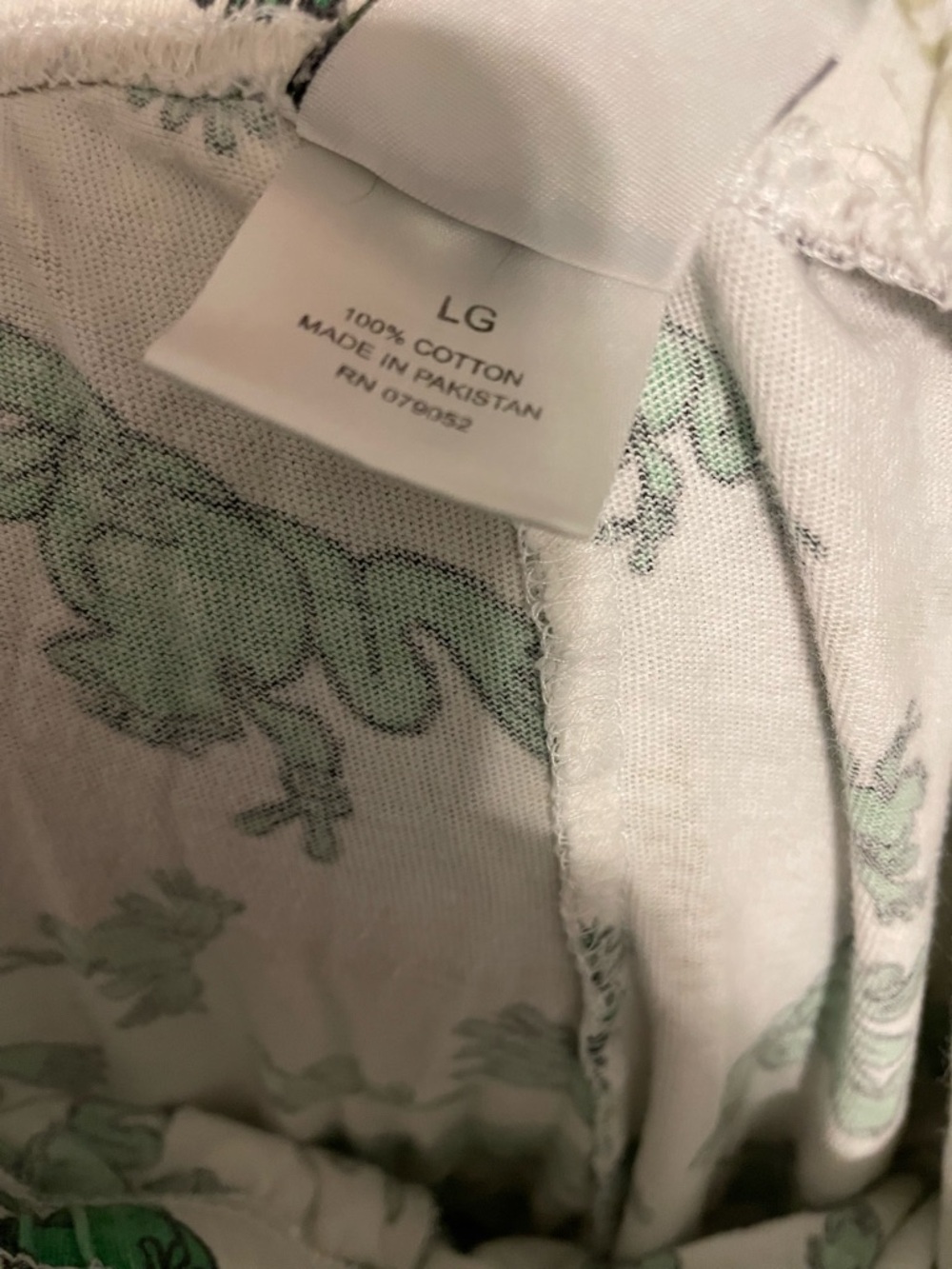 Peace Frogs Pajama Pants with Green Frog Print - Picture 4 of 4